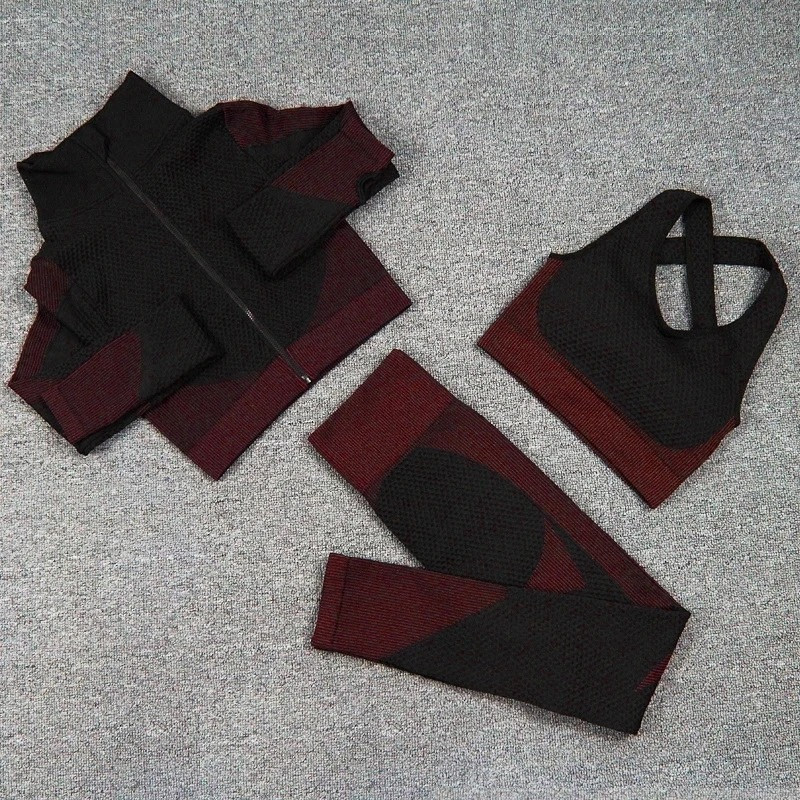 Yoga suit, running sports top, quick-drying underwear, buttock-up tight-fitting trousers, plus-size fitness suit