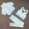 Yoga suit, running sports top, quick-drying underwear, buttock-up tight-fitting trousers, plus-size fitness suit