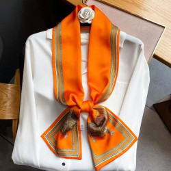 145*15 Xiangyun satin ribbon long scarf temperament versatile retro scarf shawl silk scarf