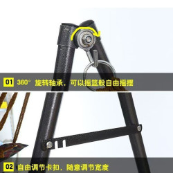 Hammock bracket adult folding iron frame outdoor support rod swing hammock hammock chair extra thick
