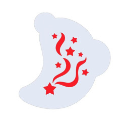 Hollow plastic children's adult face forehead eye corner painting rubbing makeup