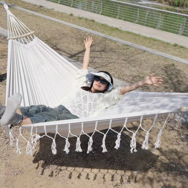 Tassel Bohemian outdoor picnic camping thickened photo canvas indoor double swing chair anti-turnover