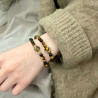 Natural tiger eye stone bracelet to attract wealth Chinese retro niche beaded bracelet