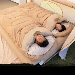 Sleeping bag for adults outdoor all-seasons camping winter thickened cold-proof portable car office quilt