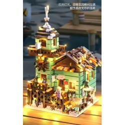 Fisherman's hut building blocks assembly compatible with Lego difficult educational toys