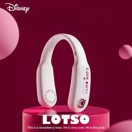 Disney] Neck fan lazy USB charging portable small outdoor silent wind