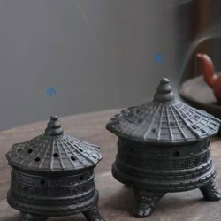 Ceramic tower incense burner