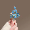 Chinese style peony flower brooch