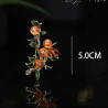 Women's high-end exquisite persimmon ruyi brooch