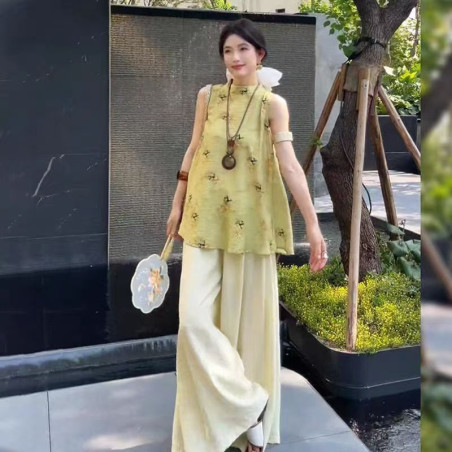 Women's light Chinese style casual suit