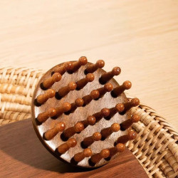 Sandalwood ring comb scalp meridian massage comb