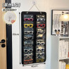 Glasses storage bag multi-grid dustproof wall hanging