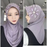 Xingtao yarn tassel crystal flower hand-beaded four seasons temperament yarn scarf
