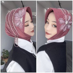 Xingtao yarn tassel crystal flower hand-beaded four seasons temperament yarn scarf