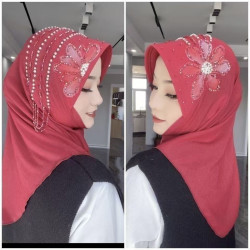Xingtao yarn tassel crystal flower hand-beaded four seasons temperament yarn scarf