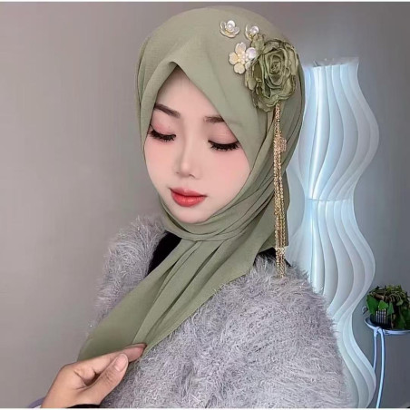 Dried Rose Solid Color Chiffon Square Scarf