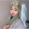 Dried Rose Solid Color Chiffon Square Scarf