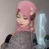 Dried Rose Solid Color Chiffon Square Scarf