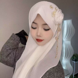 Dried Rose Solid Color Chiffon Square Scarf