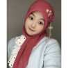 Dried Rose Solid Color Chiffon Square Scarf
