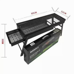 Charcoal barbecue portable barbecue household thickened portable outdoor folding tool stove shelf portable