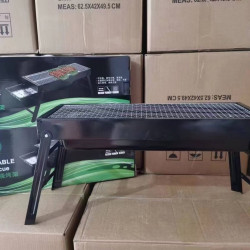 Charcoal barbecue portable barbecue household thickened portable outdoor folding tool stove shelf portable