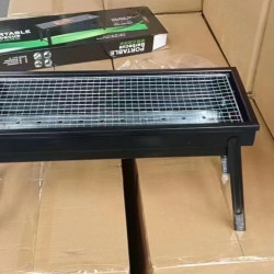 Charcoal barbecue portable barbecue household thickened portable outdoor folding tool stove shelf portable