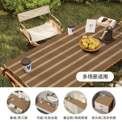 Outdoor camping table mat waterproof oil-proof wash-free foldable rectangular dining table leather
