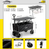 Outdoor camper, foldable trolley, oversized camping picnic, camping truck, pull rod, small trailer
