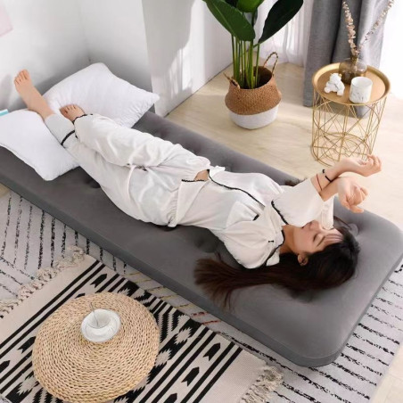 Inflatable single bed thickened portable outdoor air mattress home lazy sofa