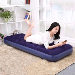 Inflatable single bed thickened portable outdoor air mattress home lazy sofa