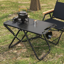 Outdoor metal folding table camping lightweight portable tactical table quick-open multi-function small tea table