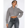 Street long-sleeved top, wool zipper cardigan, hooded sweatshirt, casual jacket