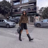 Autumn new women's suede texture loose flight jacket coat women
