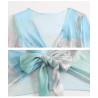Women's four-piece swimsuit set slimming and belly-covering sexy and conservative suitable for hot spring new 2025 style.