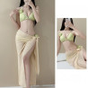 Thailand Bali Island beach vacation outfit separate swimsuit sexy bikini three-piece set hide belly and show slim hot spring