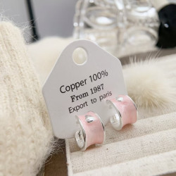 Medieval oil painting style freshwater pearl earrings