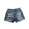 Summer wear high-waisted broken denim shorts women's high-waisted slimming tassel design jeans hot pants