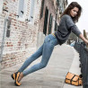 Peach Butt Jeans Women's Thin Butt Dark High Waist Jeans