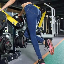Peach Butt Jeans Women's Thin Butt Dark High Waist Jeans